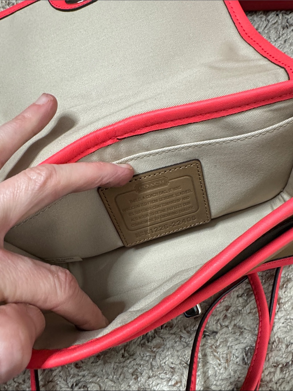 Coach legacy archive crossbody purse bag tab and bright pink leather - Picture 8 of 11